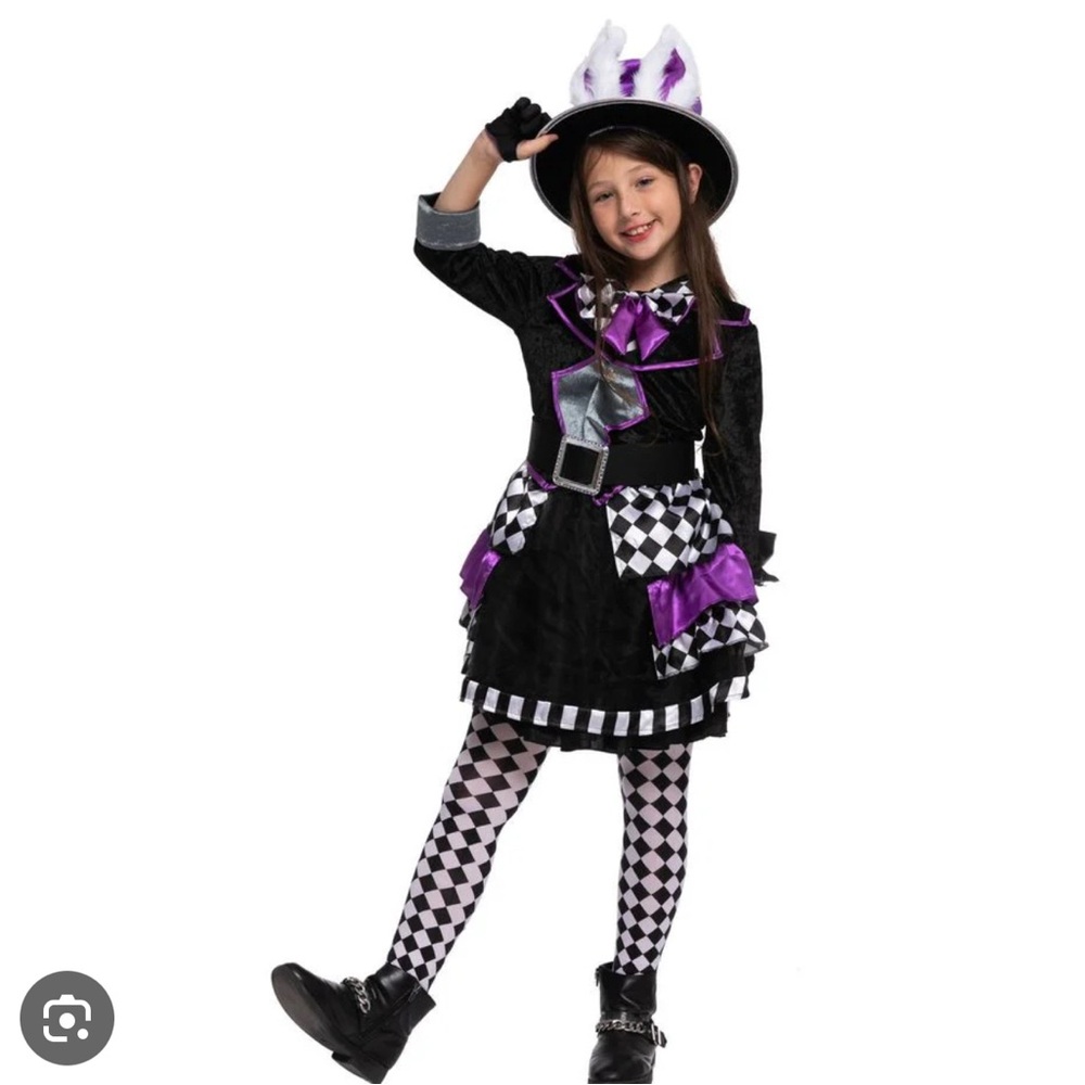 Dark Mad Hatter Costume - Child M 7-8